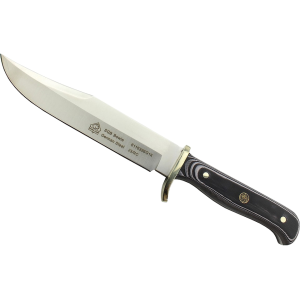 PUMA SGB Bowie Fixed Blade Knife 6.7" Clip Point DIN 1.4116 Satin Blade G-10 Handle Black