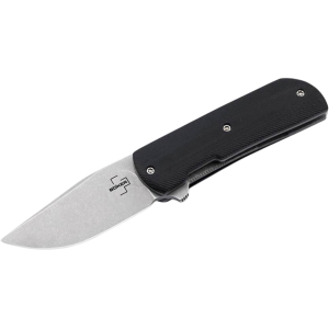 Boker Knives Urban Trapper Stubby Pocket Knife 1.97" Clip Point VG-10 Stonewashed Blade G-10 Handle Black