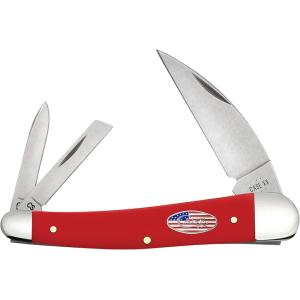 Case Seahorse Whittler Pocket Knife 2.33" Coping, Pen, Wharncliffe Carbon Polished Blade Synthetic Handle Red