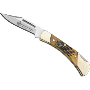 PUMA SGB Gentleman Pocket Knife 2.3" Clip Point DIN 1.4116 Satin Blade Jigged Bone Handle Brown