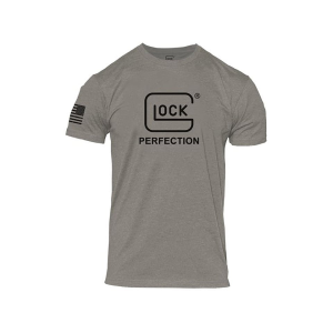 Glock Men's Perfection Short Sleeve Crew Neck T Shirt Charcoal Medium