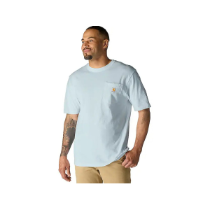 Carhartt Men's K87 Loose Fit Heavyweight Short Sleeve Crew Neck T Shirt Early Fog XL