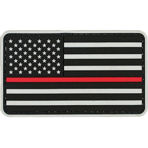 Voodoo Tactical American Flag Red Line PVC Morale Patch