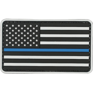 Voodoo Tactical American Flag Blue Line PVC Morale Patch