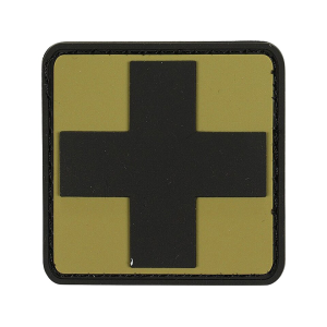 Voodoo Tactical First Aid Symbol PVC Morale Patch Coyote