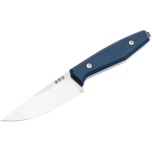 Boker Knives AK1 Fixed Blade Knife 2.99" Drop Point CPM MagnaCut Satin Blade Aluminum Handle Blue