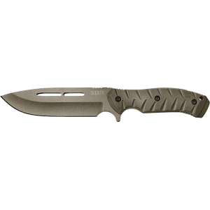 5.11 CFK 7 Fixed Blade Knife 7" Drop Point 4135 Black Blade Fiberglass Reinforced Nylon (FRN) Handle Ranger Green