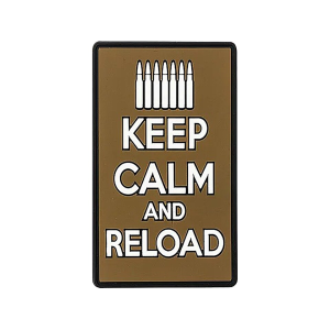 Voodoo Tactical Keep Calm And Reload PVC Morale Patch Coyote