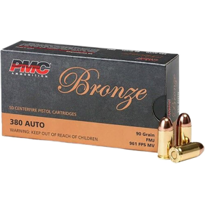 PMC Bronze 380 ACP Ammo 90 Grain Full Metal Jacket Box of 50