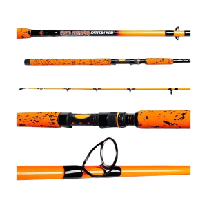 Whisker Seeker Tackle Hog Seeker 7'6" Spinning Rod Med Hvy Blaze Orange 2pc