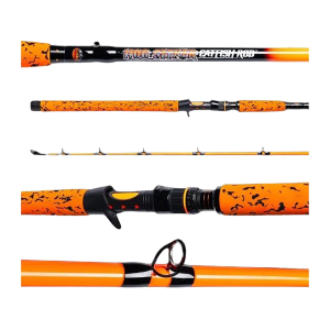 Whisker Seeker Tackle Hog Seeker 7'6" Casting Rod Med Hvy Blaze Orange 2pc