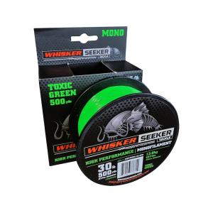 Whisker Seeker Tackle High Performance Catfish Monofilament Fishing Line 20lb 500yd Toxic Green