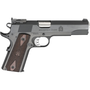 Springfield Armory 1911 Garrison Target 9mm Luger Pistol 5" Barrel 9+1 Round Blued Slide Wood Grip Blued Frame