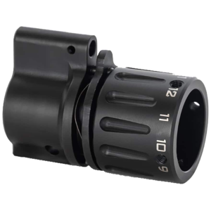 Riflespeed Adjustable Low Profile Gas Block RS8721  AR15/AR10 Gas Control Assembly, 0.875" Gas Block Diameter, Control Knob Length 2.1"