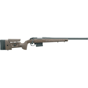Bergara B-14 HMR Bolt Action Rifle 22 Creedmoor 20" Graphite Black Threaded Barrel Graphite Black Frame Tan/Black Chassis