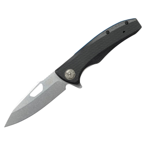 ASP Classic Folder Assisted Opening Pocket Knife 3.5" Drop Point AUS-8 Stonewashed Blade G-10 Handle Black