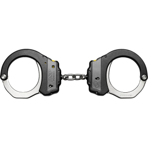 ASP Plus Chain Handcuff Double Locking Steel Bow Forged 7075T6 Aluminum Frame Gray