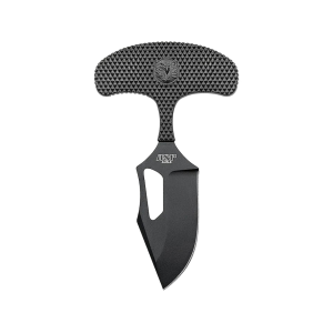 ASP PDK Push Fixed Blade Knife 2.25" Drop Point AUS-8 Black PVD Blade Polymer Handle Black