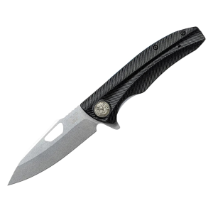ASP Classic Folder Grooved Assisted Opening Pocket Knife 3.5" Drop Point AUS-8 Stonewashed Blade G-10 Handle Black