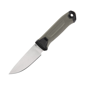Gerber StrongArm Camp Fixed Blade Knife 4.1" Drop Point 420HC Stonewashed Blade Glass Filled Nylon Handle Foliage Green