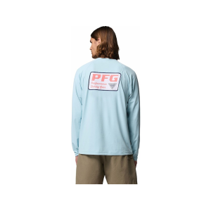Columbia Men's PFG Solar Stream II Graphic Long Sleeve Crew Neck Shirt Marine Light 2XL