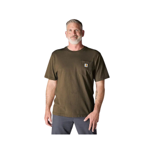 Carhartt Men's K87 Loose Fit Heavyweight Short Sleeve Crew Neck T Shirt Burnished Logs Heather XL