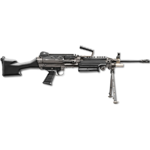 FN M249S Semi Automatic Rifle 5.56x45mm NATO 18.5" Black Threaded Barrel Black Frame Black Fixed Stock