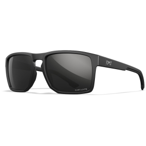 Wiley X Men's WX Founder Polarized Sunglasses Matte Black Frame Captivate Black Mirror Lens - Wiley X