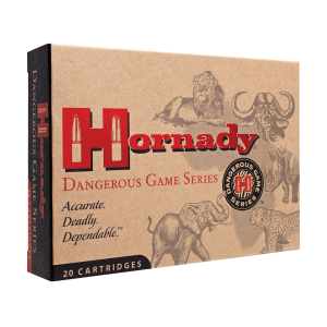 Hornady Dangerous Game 450 Nitro Express 3-1/4" Ammo 480 Grain Hornady DGS (Dangerous Game Solid) Jacketed Flat Nose Box of 20