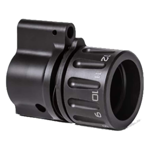 Riflespeed Adjustable Low Profile Gas Block RS6219 AR15/AR10 Gas Control Assembly, 0.625" Gas Block Diameter, Control Knob Length 1.9"