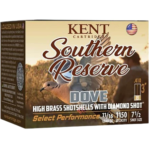 Kent Southern Reserve 410 Ammo 3" #7-1/2 Lead Shot 2/3 oz Box of 25