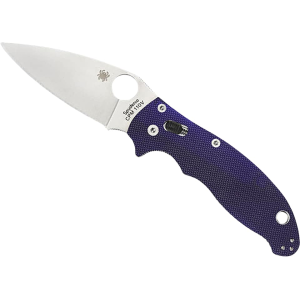 Spyderco Manix 2 Pocket Knife 3.37" Drop Point CPM-S110V Steel Blade G-10 Handle Dark Blue