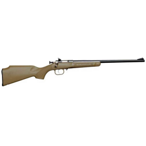 Crickett G2 Single Shot Youth Rifle 22 Long Rifle 16.125" Blued Barrel Black Frame Desert Tan Monte Carlo Stock