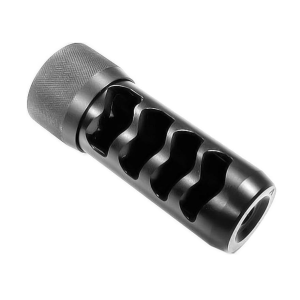 Area 419 Sidewinder Magnum Self Timing Muzzle Brake 30 Caliber with 5/8"-24 Universal Thread Adapter Stainless Steel Nitride