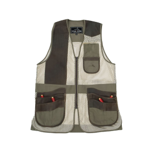 Wild Hare Men's Range Shooting Vest with Leather Trim Right Hand Sage/Brown 3XL