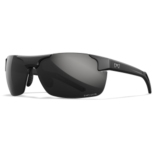 Wiley X Men's Prime Polarized Sunglasses Matte Black Frame Captivate Black Mirror Lens - Wiley X