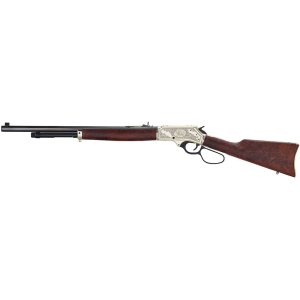 Henry Brass Wildlife Edition Lever Action Rifle 45-70 Government 20" Blued Barrel Brass Frame Walnut Straight Grip Stock