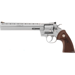 Colt Python 357 Magnum Revolver 8" Stainless Barrel 6 Round Walnut Grip