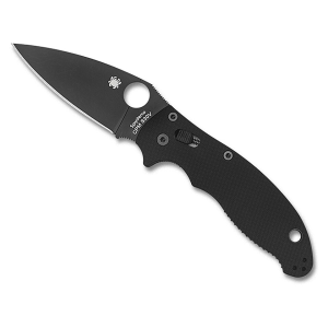 Spyderco Manix 2 Pocket Knife 3.38" S30V Black Stainless Steel Blade G-10 Handle Black