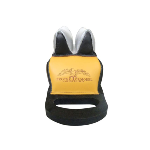 Protektor Deluxe Bumble Bee Double Stitched Super Slick Silver Rabbit Ear Rear Shooting Rest Bag with Heavy Doughnut Bottom and Carry Handle Leather Black and Yellow Filled