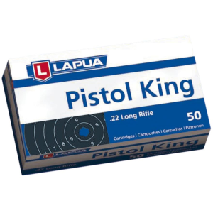Lapua Pistol King 22LR Ammo 40 Grain Round Nose Box of 500 (10 Boxes of 50)