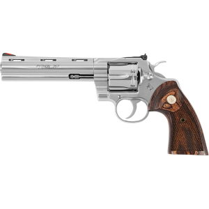 Colt Python 357 Magnum Revolver 6" Satin Steel Barrel 6 Round Walnut Grip