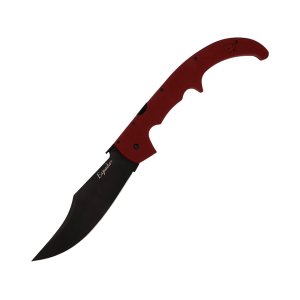 Cold Steel Espada XL Pocket Knife 7.5" Clip Point AUS-10 Black Blade G-10 Handle Ruby Red