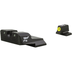 Trijicon HD XR Night Sight Set for Smith & Wesson M&P, SD9 VE, SD40 VE Steel Matte 3-Dot Tritium Green with Yellow Front Dot Outline