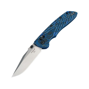 Hogue Deka Folding Knife 3.25" Clip Point CPM 20CV Tumble Blade G-10 Handle Blue Lava G-Mascus