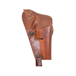 El Paso Saddlery 1942 Tanker Shoulder Holster Right Hand Glock 17, 19, 19X, 22, 23, 26, 27, 31, 32, 33, 38, 45, 47 Leather Russet Brown - El Paso Saddlery