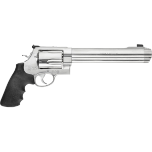 Smith & Wesson Model 500 500 S&W Magnum Revolver 8.38" Stainless Barrel 5 Round Black Grip Compensated
