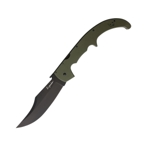 Cold Steel Espada XL Pocket Knife 7.5" Clip Point AUS-10 Black Blade G-10 Handle OD Green