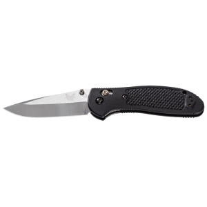 Benchmade 551 Griptilian Pocket Knife 3.45" Drop Point CPM S30V Satin Blade Glass Reinforced Nylon (GRN) Handle Black