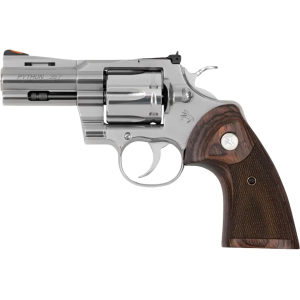 Colt Python 357 Magnum Revolver 3" Satin Steel Barrel 6 Round Walnut Grip